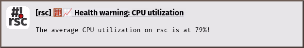 check-health notification cpu utilization high