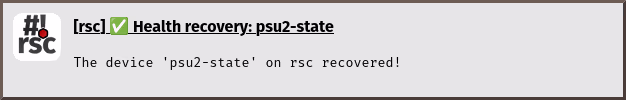 check-health notification state ok