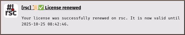 check-perpetual-license notification renew